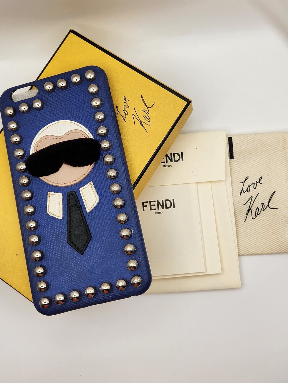 Rare Fendi x Karl Lagerfeld Karlito iPhone 6/6s Case With Box & Dustbag